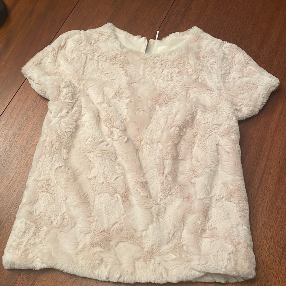 Anthropolgie fur vest layer